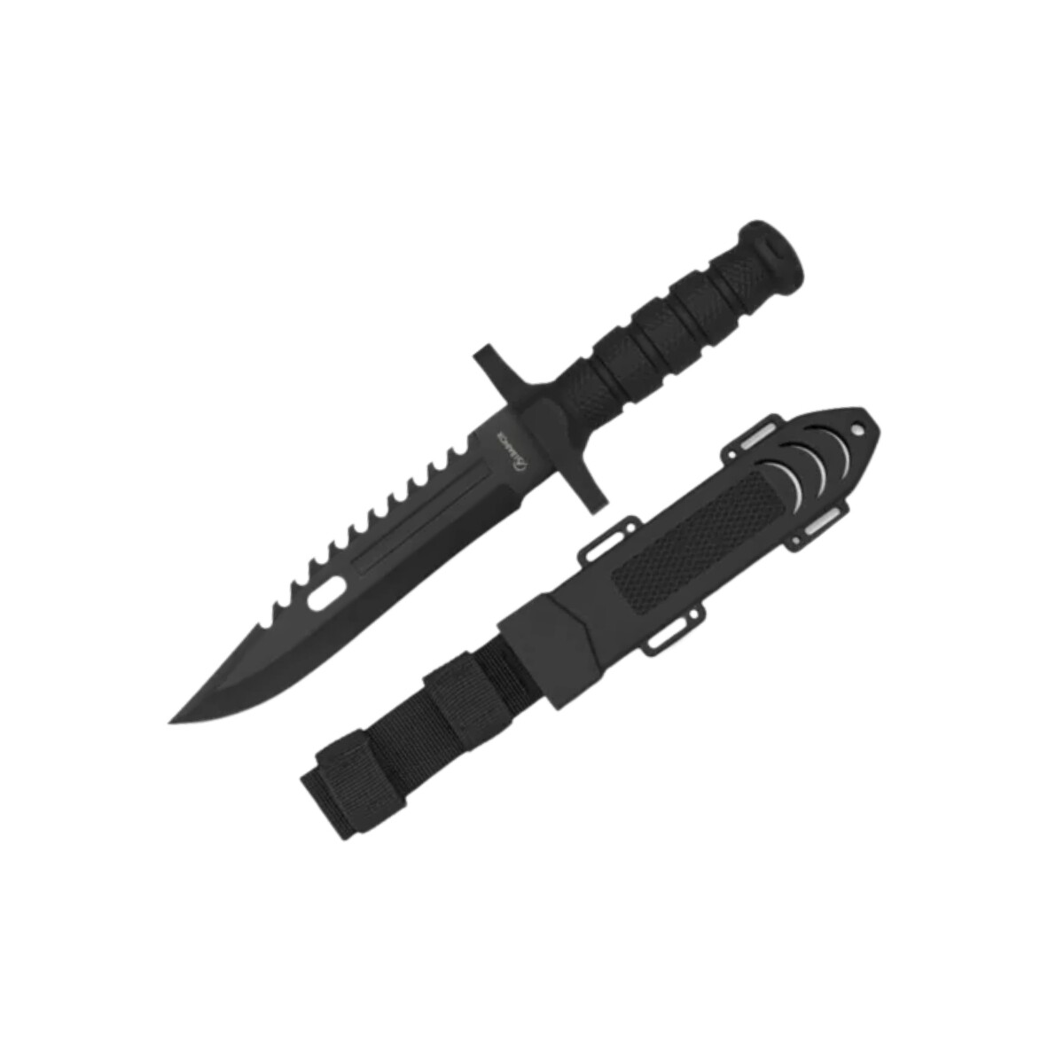 Cuchillo deportivo engomado negro 19.5 cm - Albainox 
