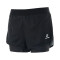 SHORT KT WMN TRNG 2 IN 1 gris city NEGRO