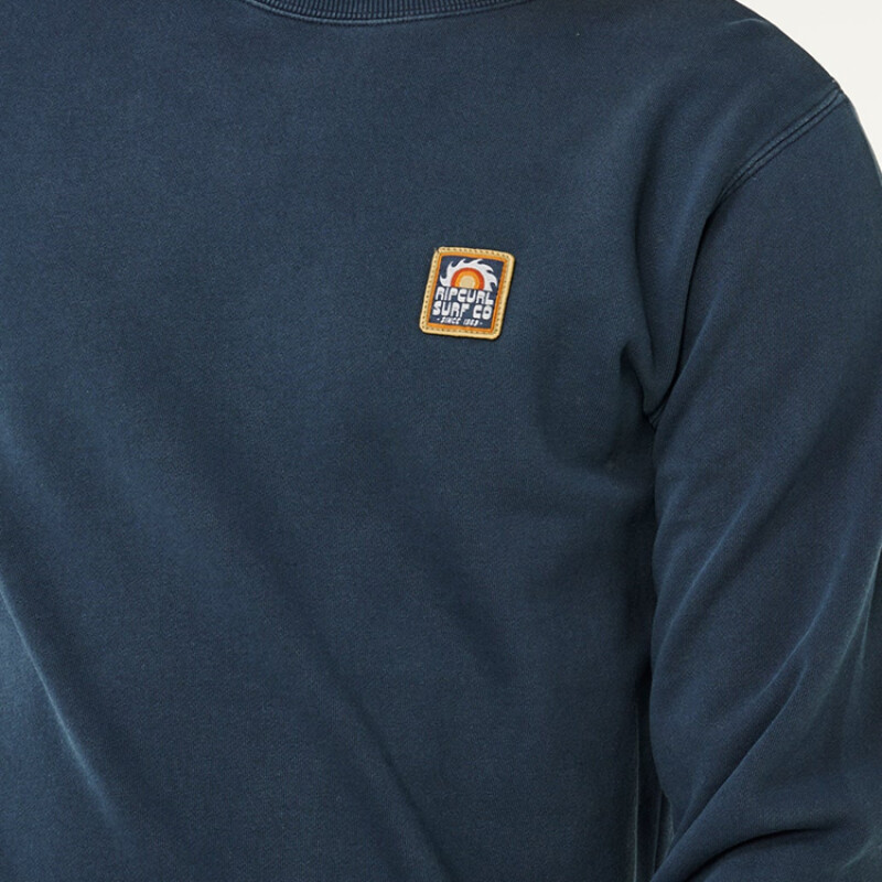 Buzo Rip Curl Pacific Rinse Patch Crew - Azul Buzo Rip Curl Pacific Rinse Patch Crew - Azul