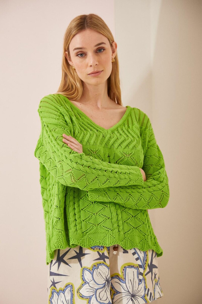 SWEATER OHANA - VERDE MANZANA 