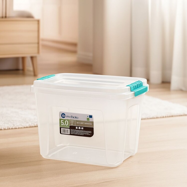CAJA ORGANIZADORA 5 LITROS TRANSPARENTE RISCHIOTO CAJA ORGANIZADORA 5 LITROS TRANSPARENTE RISCHIOTO