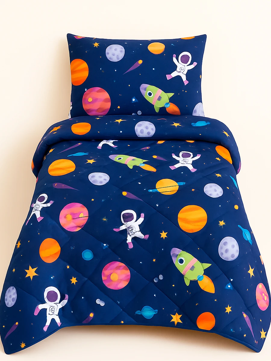 ACOLCHADO ASTRO CON FUNDA 1 PLAZA - AZUL 