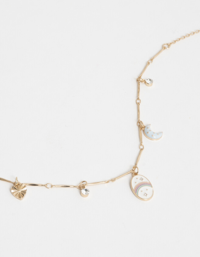 Collares Cortos Místco Collar Multi Dije Mistico - Dorado