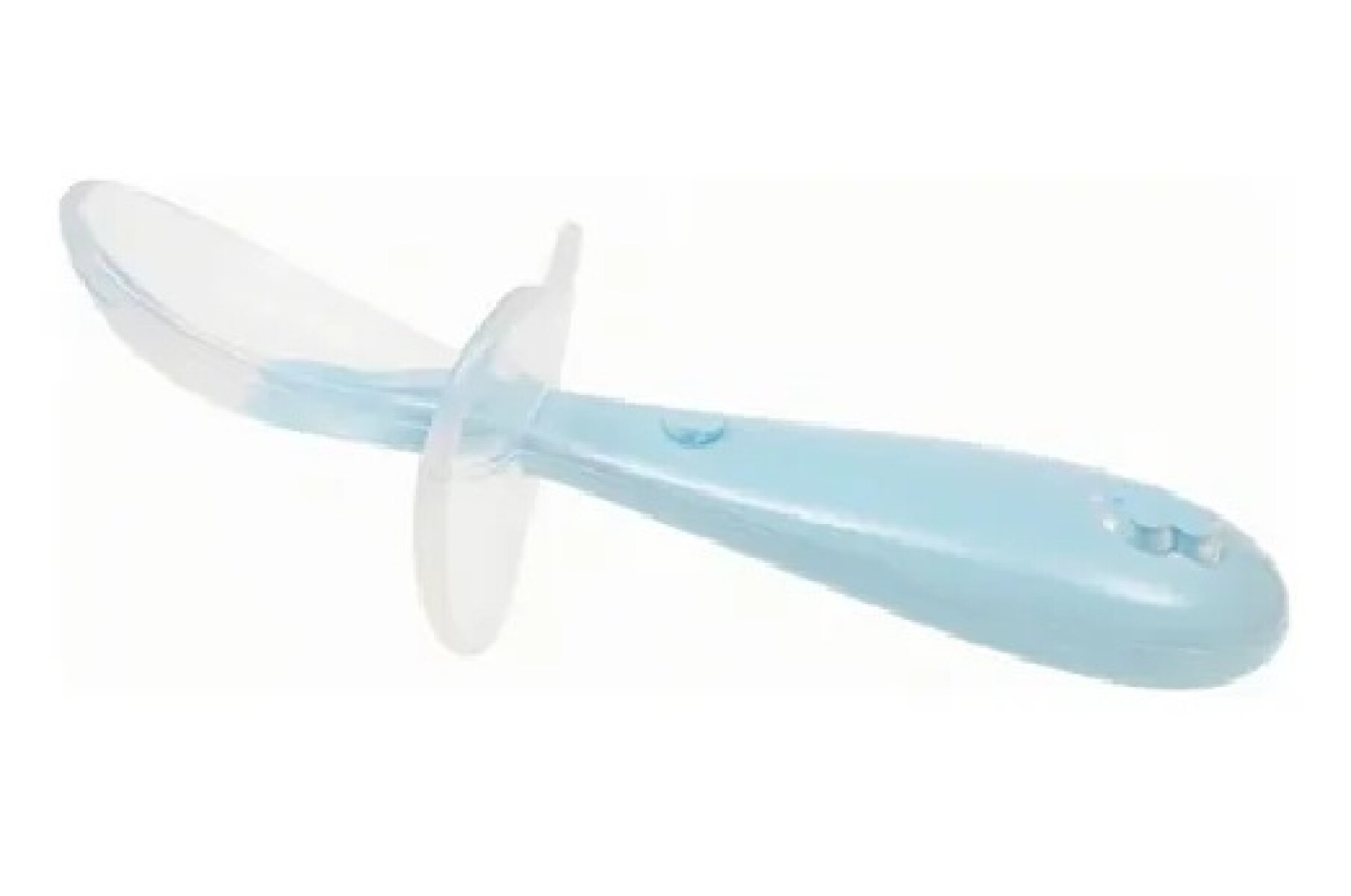 Cuchara silicona con protector - azul 