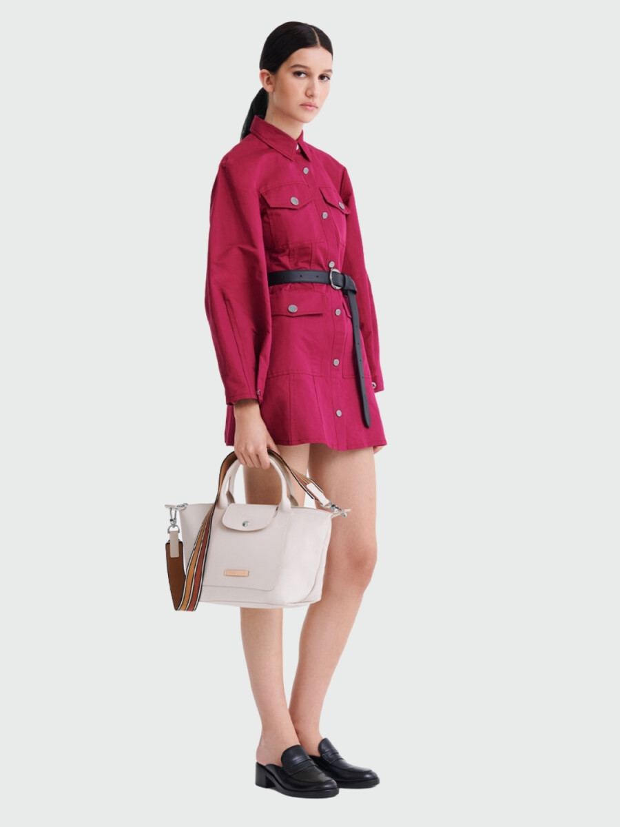 Longchamp - Bolso de cuero, Le Pliage du Jardinier - Beige 