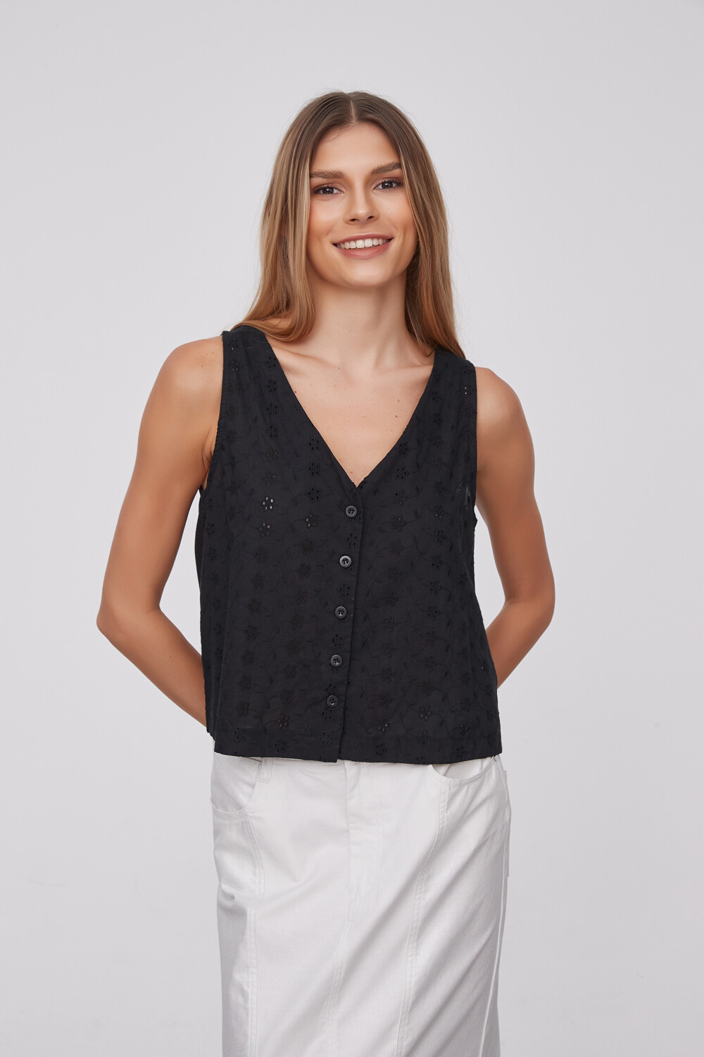 Musculosa Tasten Negro