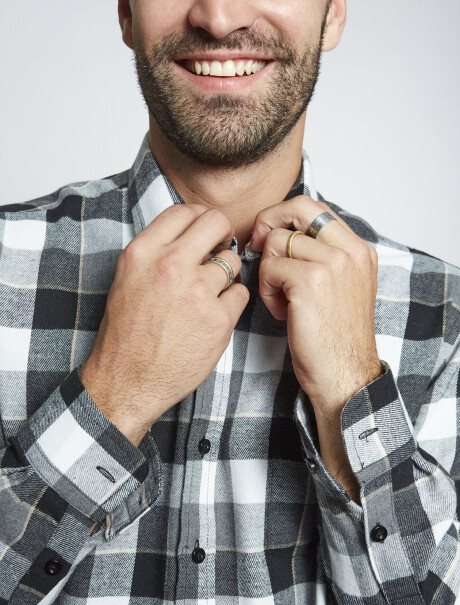 Camisa franela gris