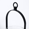 PORTA VELA METAL NEGRO/VIDRIO 10X10X27CM Unica