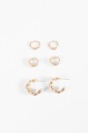 Set de tres aros texture dorado
