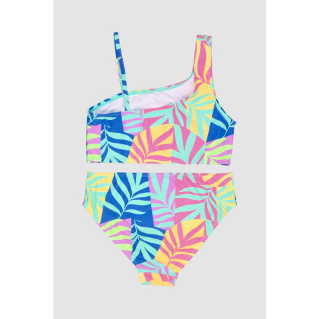 Bikini ruffle 6-18a Verde mili/esmeralda