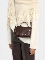 Bolso De Hombro Con Solapa Y Detalles Metálicos marron