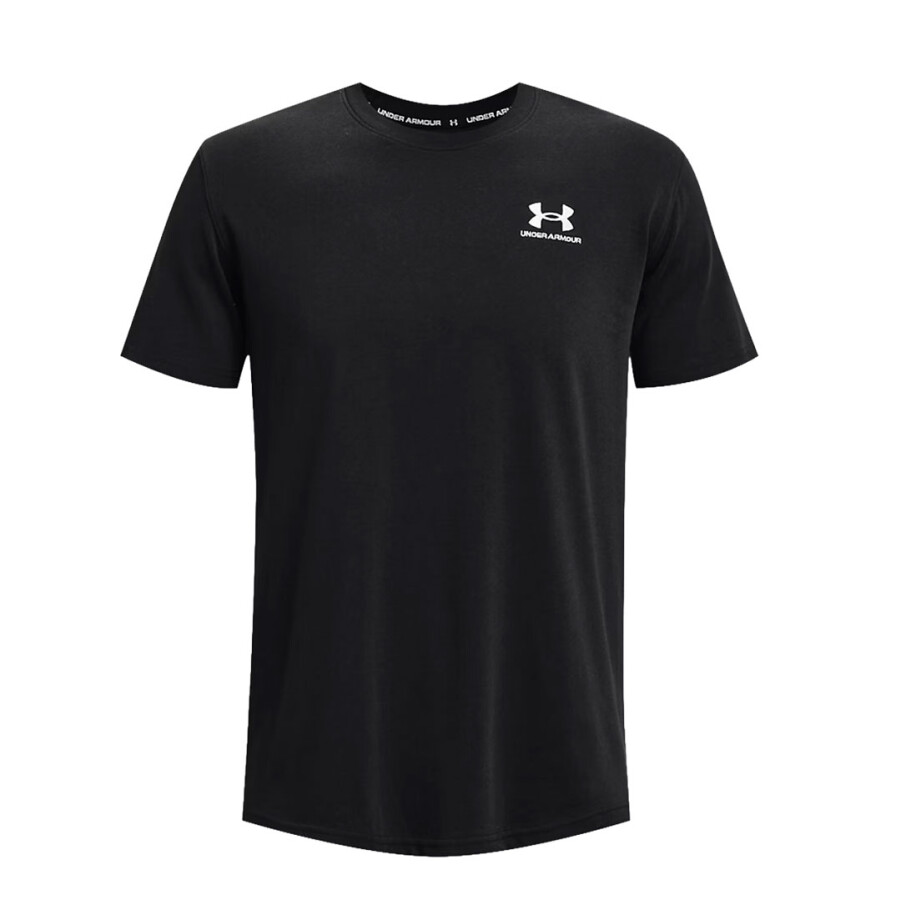 Remera de Hombre Under Armour Logo Heavyweight Short Sleeve Negro