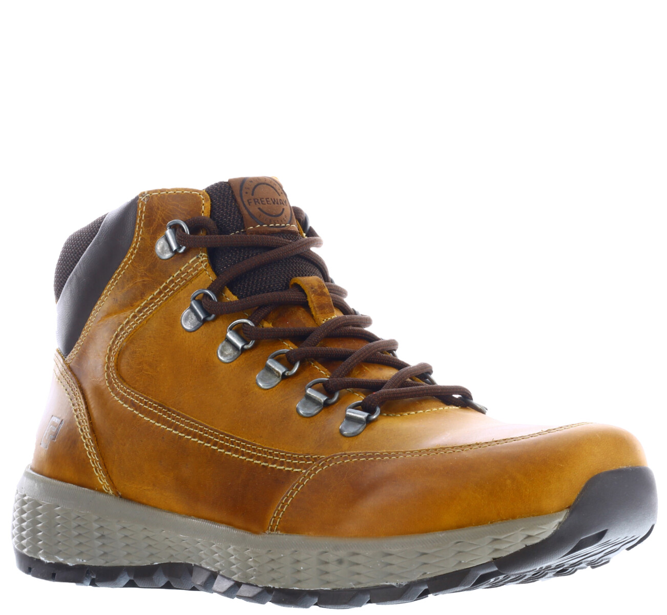 Botas de Hombre Freeway Casual - Marrón Marrón Camel (Cuero Graso) 