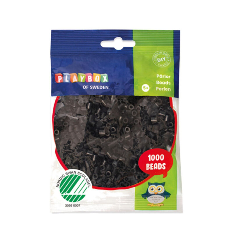 Cuentas para planchar 1.000 piezas Hama Beads Playbox Negro