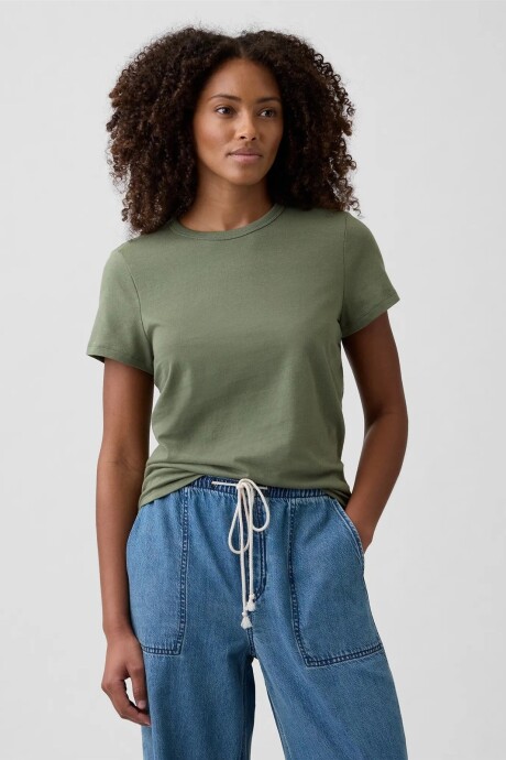 Remera Cuello Redondo Mujer Walden Green