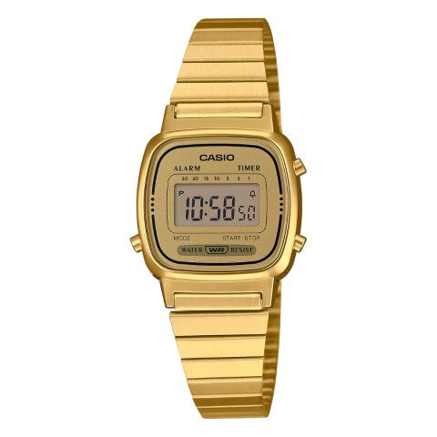 Reloj Casio Retro LA670WGA 9DF para mujer en acero dorado Reloj Casio Retro La670wga 9df Para Mujer En Acero Dorado