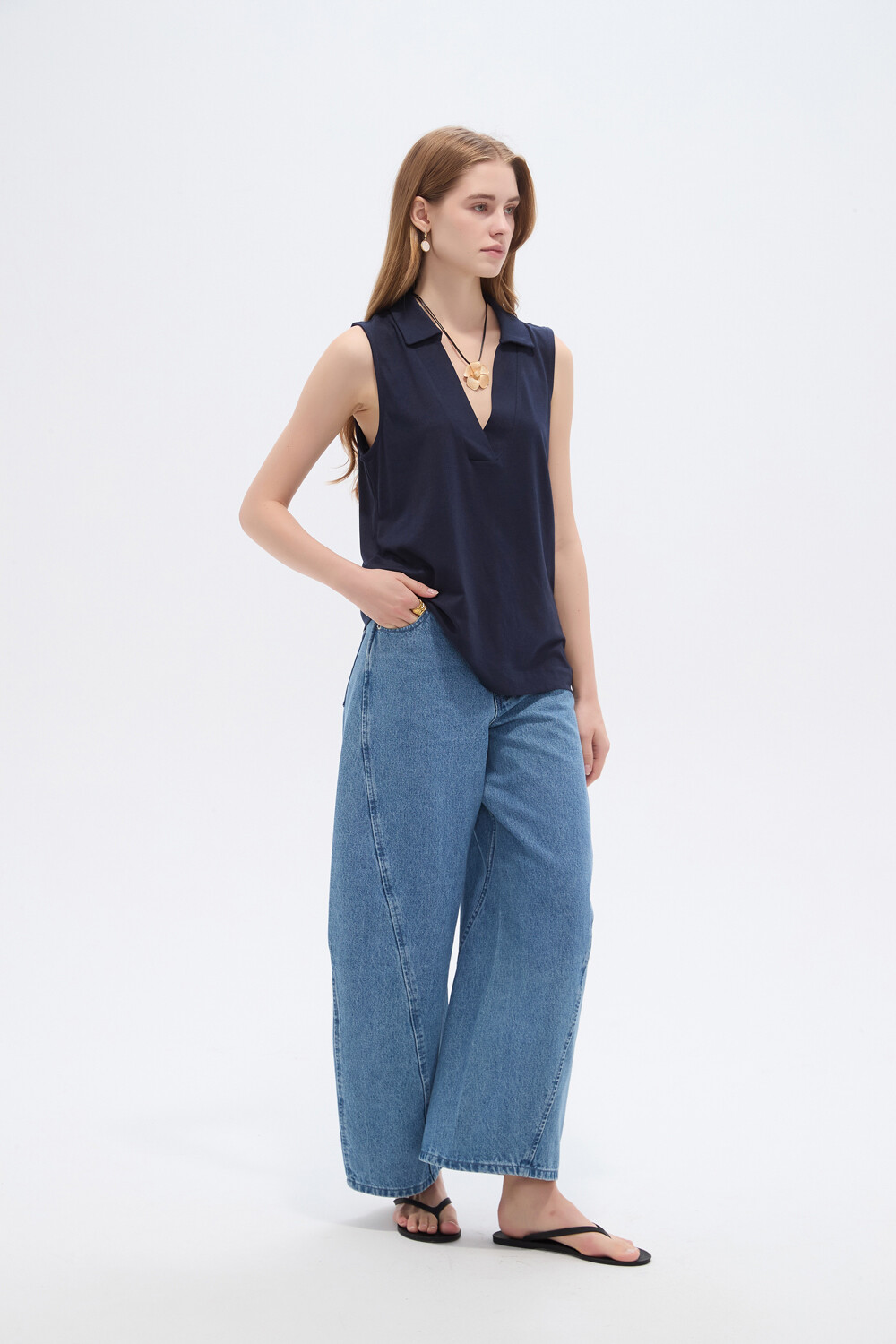 Musculosa Bek Azul Marino