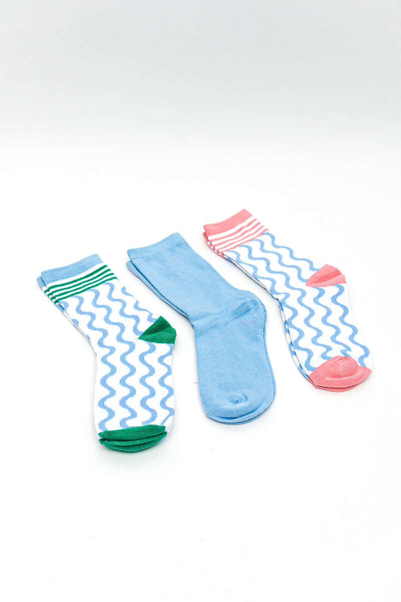 Medias Crew Gluck, Pack X 2 - Color Unico 
