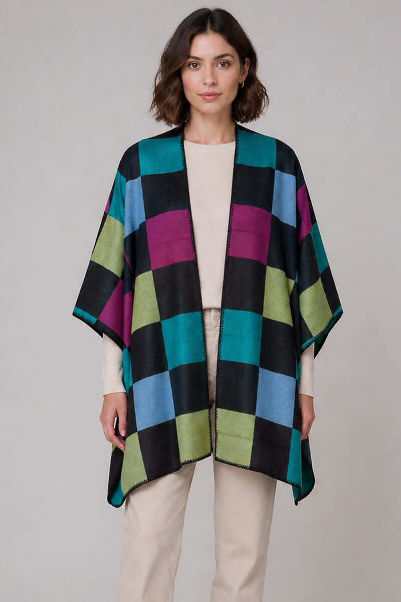 Ruana Anais - a cuadros 