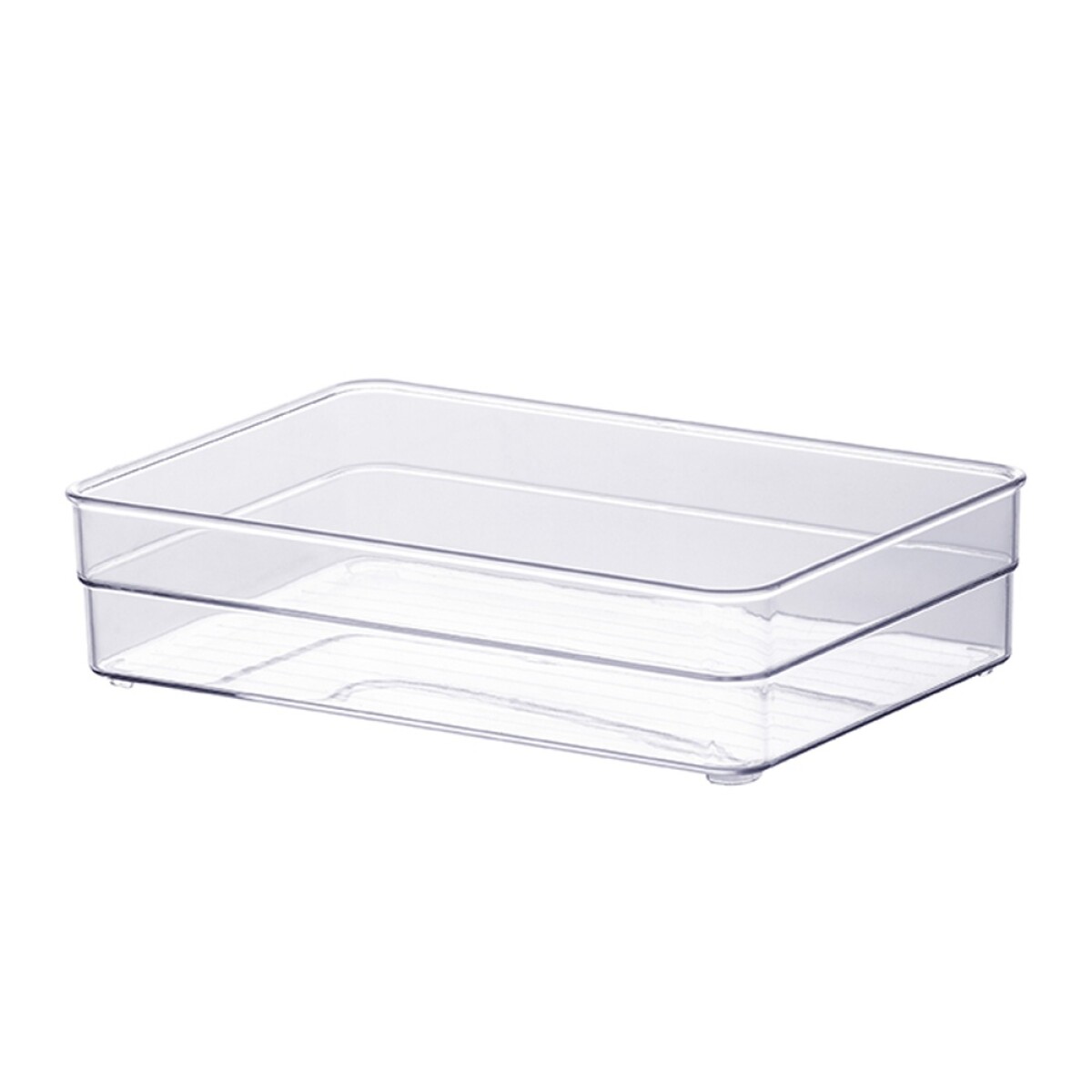 Caja Organizadora Multiuso Para Hogar Diamond 22.5x15x5.2cm - Transparente 