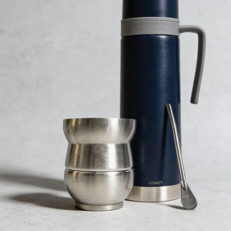 Set Comet Ac.Inox Termo 750ml +mate 140ml +bombilla regalo Plateado