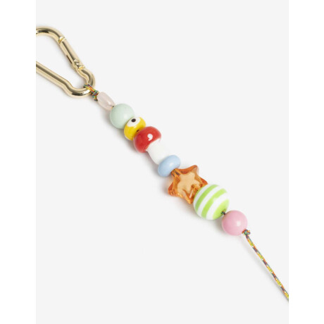 Llavero Y Bag Charm Beads Combinacion Bicolor