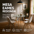Mesa Comedor ComboHome Eames Redonda Vidrio 90 Cm Premium Transparente