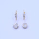 Caravanas antiguas oro 18k 2 tonos con brillantes. Caravanas antiguas oro 18k 2 tonos con brillantes.