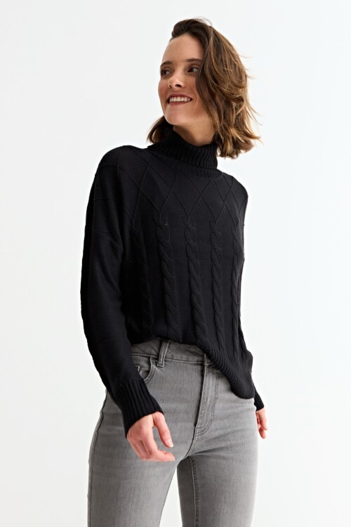 Sweater con estructura NEGRO