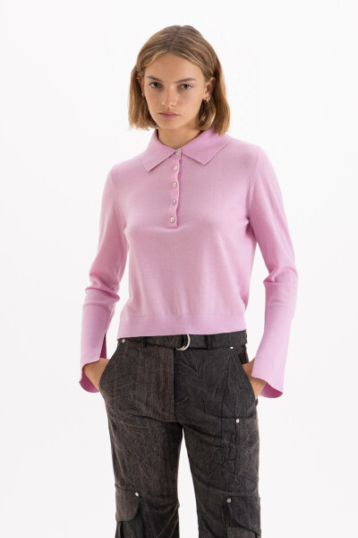 SWEATER POLO Rosa