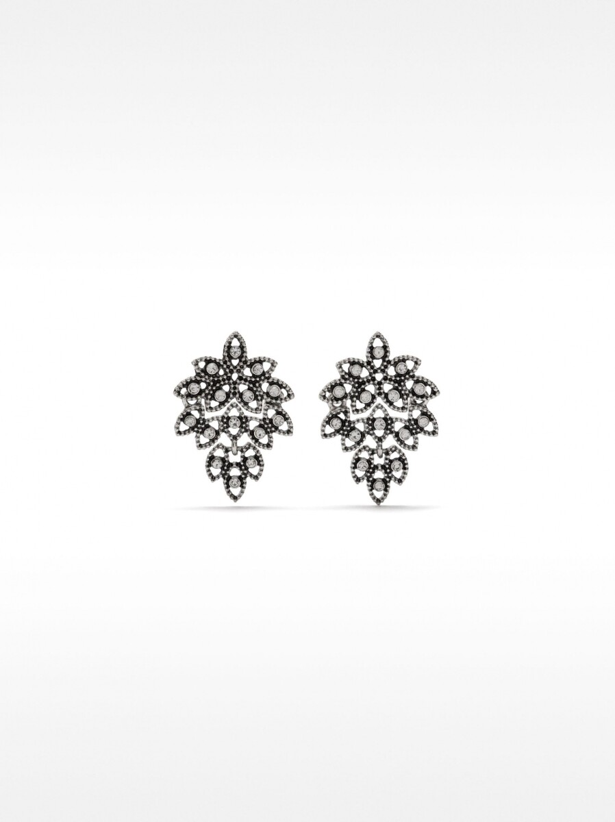 Pendientes Medianos Brillantes - plateado 