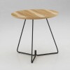 MESA LATERAL REDONDA - TAPA DE MADERA NATURAL Y PIE EN METAL GRAFITO 45cms MESA LATERAL REDONDA - TAPA DE MADERA NATURAL Y PIE EN METAL GRAFITO 45cms