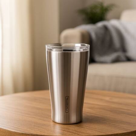 VASO TERMICO TRAMONTINA EXACTO 550ML PLATEADO