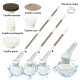 Cepillo electrico inalambrico recargable hogar cocina baño set accesorios Mango Largo Sin Color