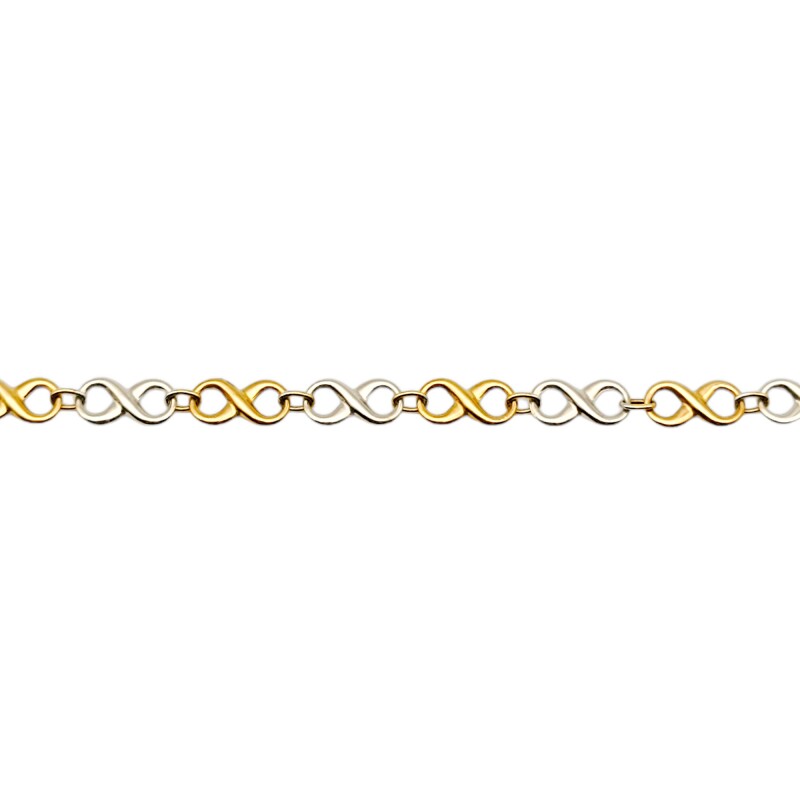 Pulsera Infinito-Oro bajo-Sin Piedra-PU8008 sinpiedra