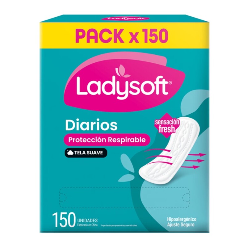 Protectores Diarios Ladysoft Respirable 150 Uds. Protectores Diarios Ladysoft Respirable 150 Uds.