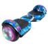 Skate Electrico Hoverboard Musica Bluetooth Luces Patineta Variante Diseño MIlitar Azul