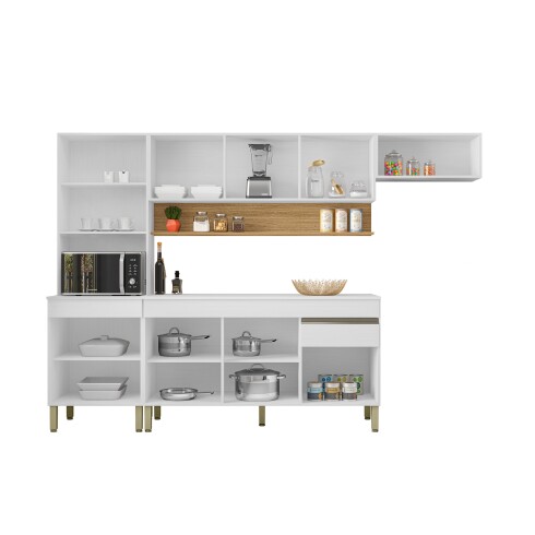 Modulos De Cocina Incluye 4 Modulos Y Mesada BLANCO