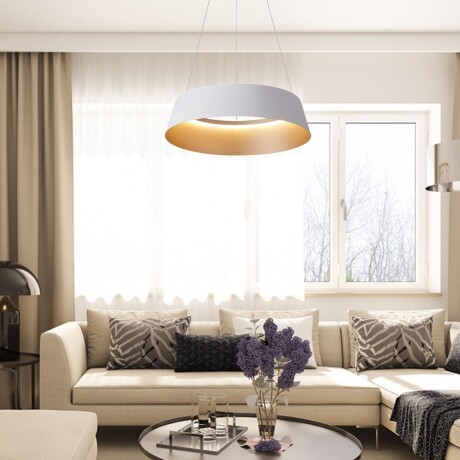 Campana led de Suspender DIMERIZABLE interior champagne 50W BLANCA