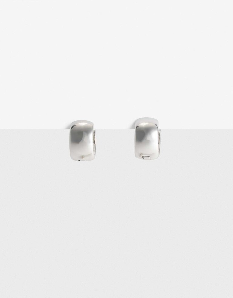 Aros Argollas Metal Argollas De Metal - Plateado Rodio