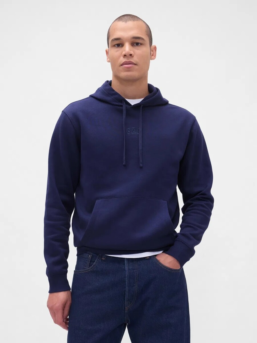 Buzo Canguro Mini Logo Gap Hombre - New Navy 