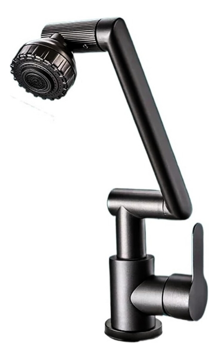 Canilla Monocomando Mezcladora Articulada Multifuncion Negro - Negro 