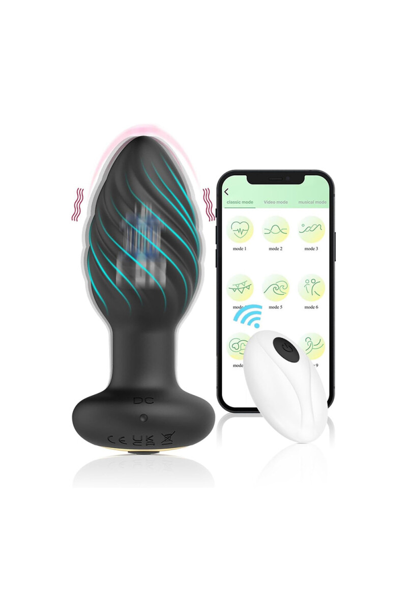 Vibrador anal control remoto Negro