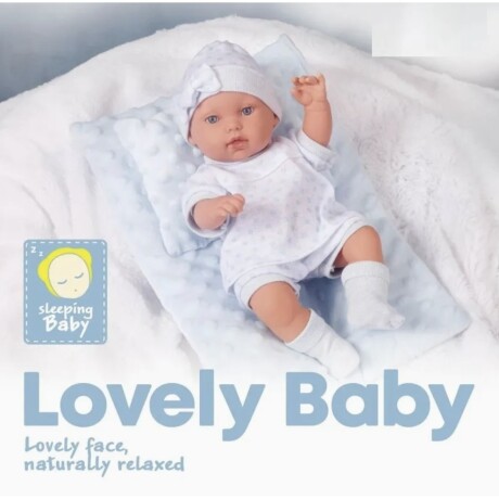 Bebote De Goma Yt121A 33Cm Con Manta Y Almohada Ub CELESTE