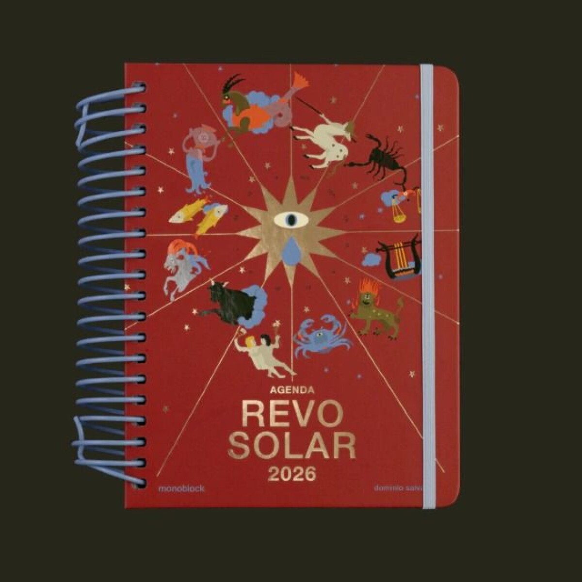 AGENDA MONOBLOCK DOMINO SALVAJE A5 SEMANAL ANILLADA 2026 - SIGNOS 