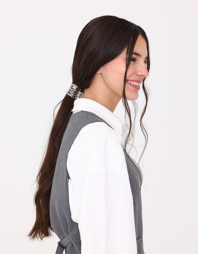 Broche Metallic Broche Metálico Cuff Plateado - Plateado