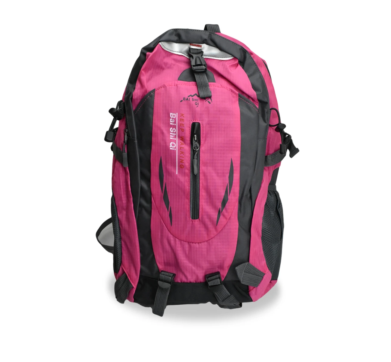 MOCHILA CAMPING FLUO/GRIS 4 REPARTICIONES 48X28X13CM 26045 