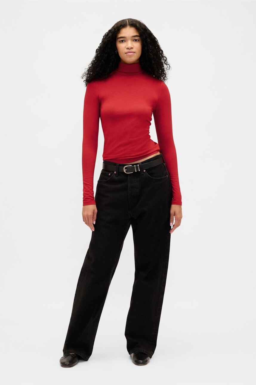 Remera Polera Mujer Modern Red