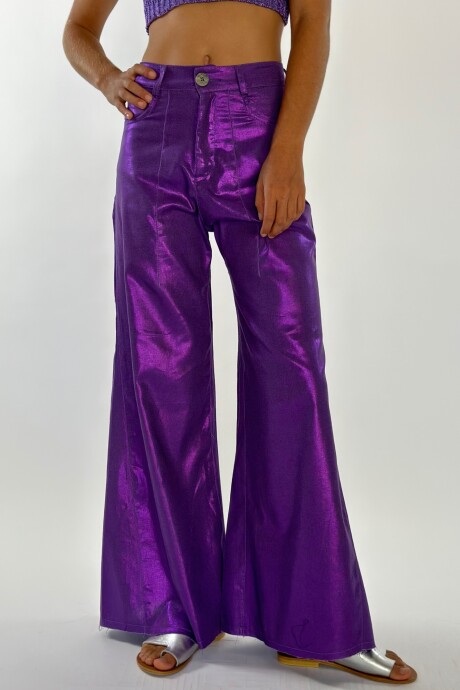 PANTALON JACINTO METALIZADO Violeta