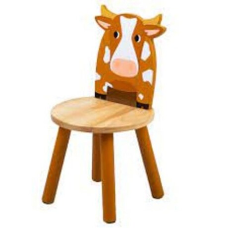 Silla madera infantil Vaca